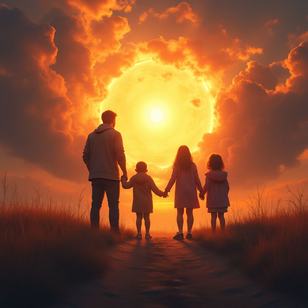 Familia visualizando su futuro financiero